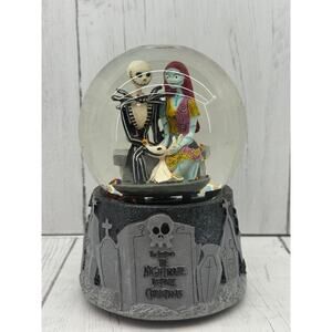 Disney Nightmare Before Christmas Musical Snow Globe Jack Sallly Zero Halloween